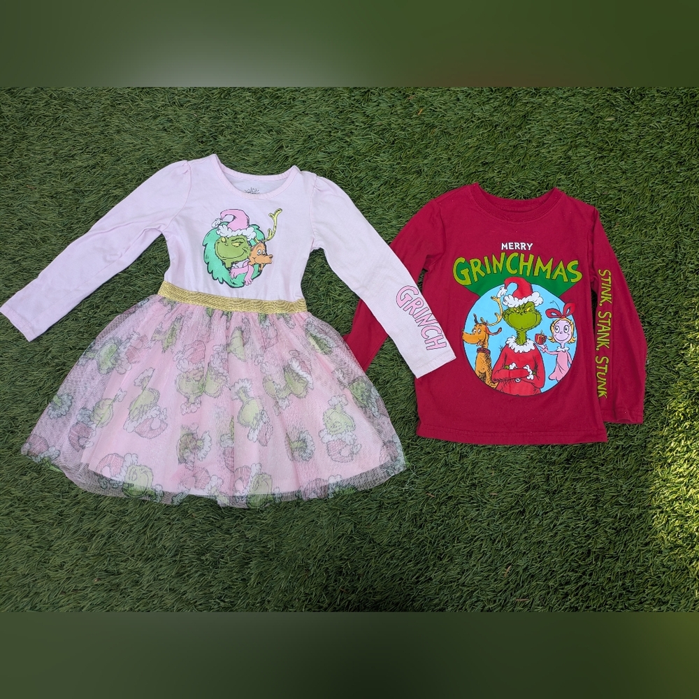 Grinch Kids Costume Set - Pink and Red